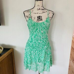 New Womens Diane Von Furstenberg Strappy Sea Twig Mini Dress